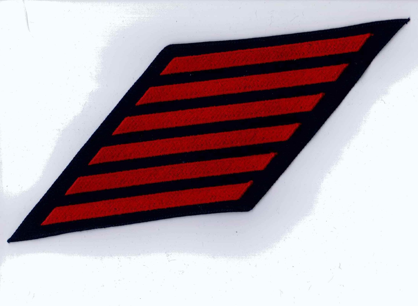USCG SERVICE HASHMARKS - 24 YEARS SERVICE RED ON BLUE MATERIAL