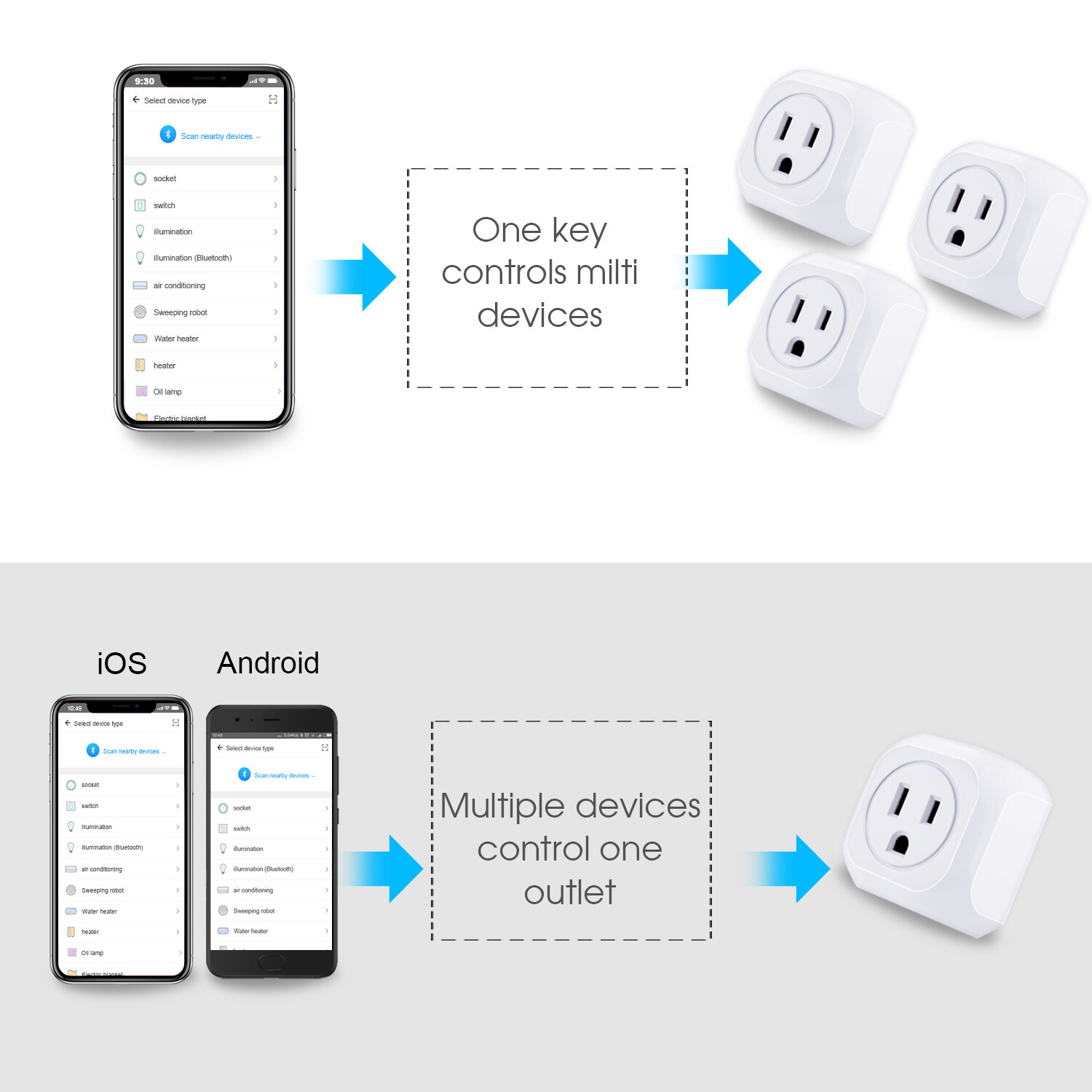 4*Wifi Smart Plug Remote Control US Socket Outlet Support Alexa Echo/Google Home