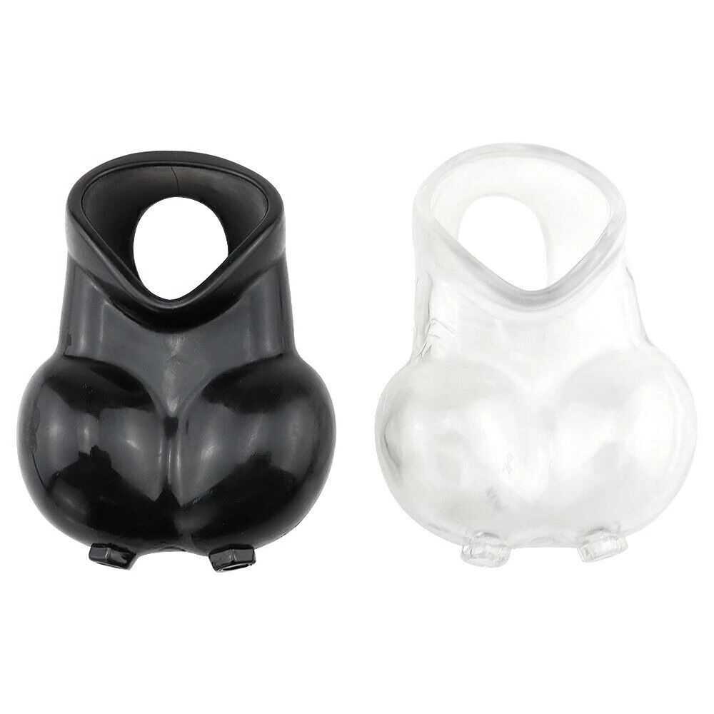 Men Shock E-Stim Ball Stretcher Male Cage Chastity Enhancer Delay Device US Ship