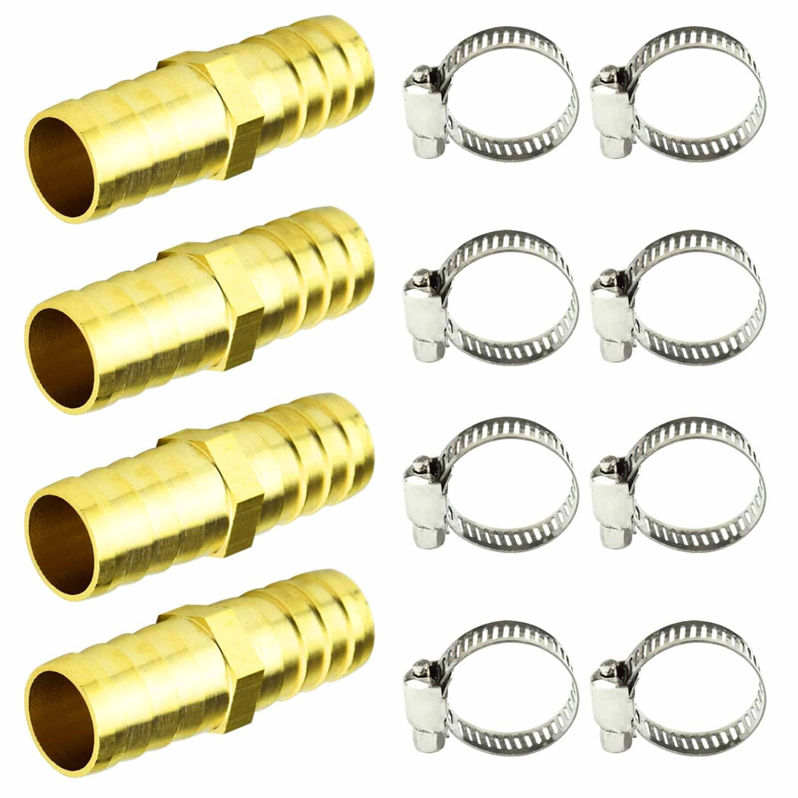 humyeam 4 Pack Garden Hose Connector Repair Mender Kit with Stainless Bronze