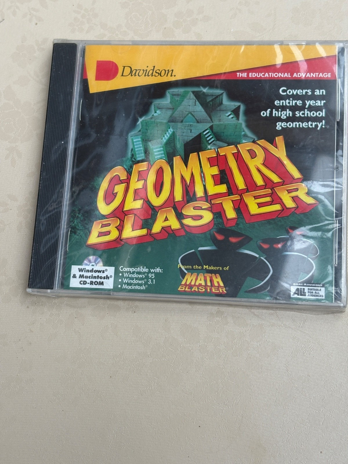 DAVIDSON GEOMETRY BLASTER WINDOWS & MACINTOSH CD-ROM NEW SEALED