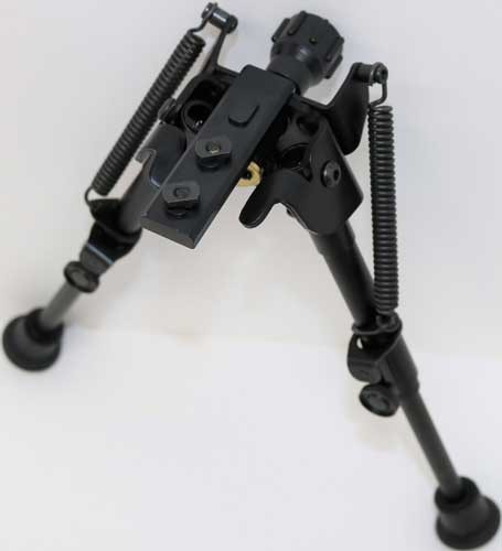 Harris Bipods S-BRM-LOK Swivel BR M-LOK  6-9"  Black Steel/Aluminum  Rubber Feet