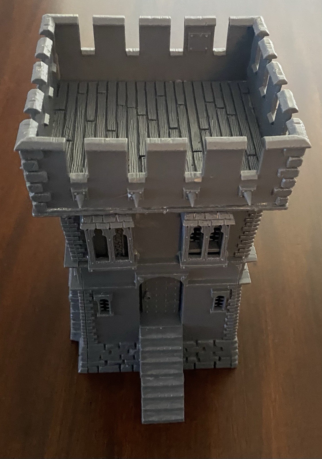 Unpainted Medieval Castle Watch Tower Miniature Tabletop Terrain Scenery