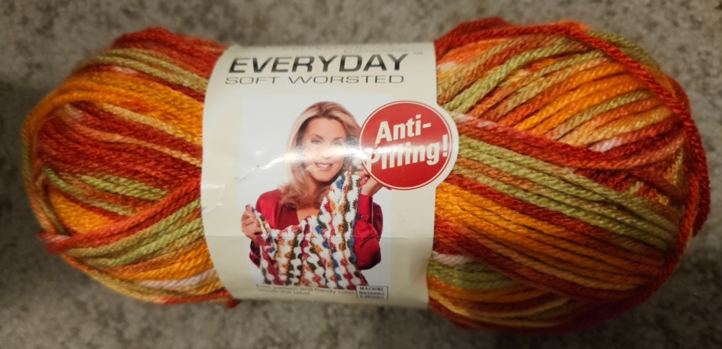 Deborah Norville Everyday Yarn 1 Skein Anti-Pilling Acrylic Soft Worsted 180 Yd