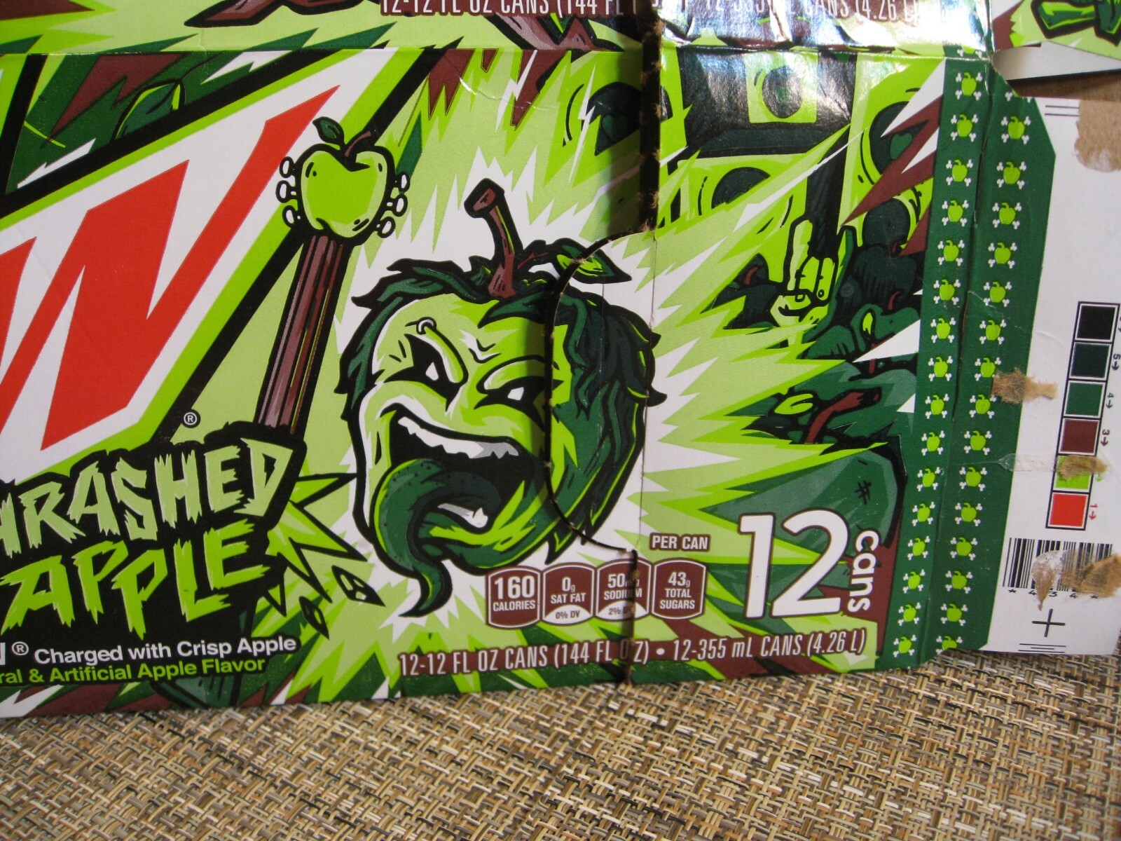 Mountain Dew EMPTY Box Carton - Thrashed Apple - 2022
