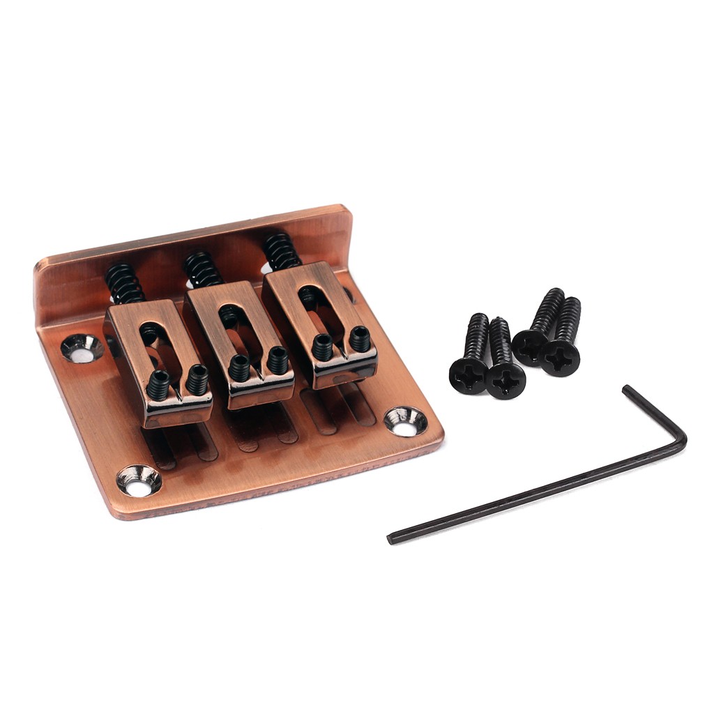 Cigar Box Guitar Parts 3-String Top Loading Hard-tail Adjustable Bridge Chrome T