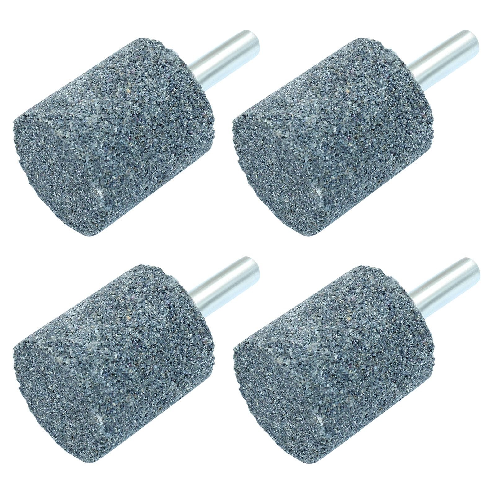 Verkelly 15 Pcs Cylinder Abrasive Mounted Stone, 1/4" Shank 1" Dia Mounted Gr...