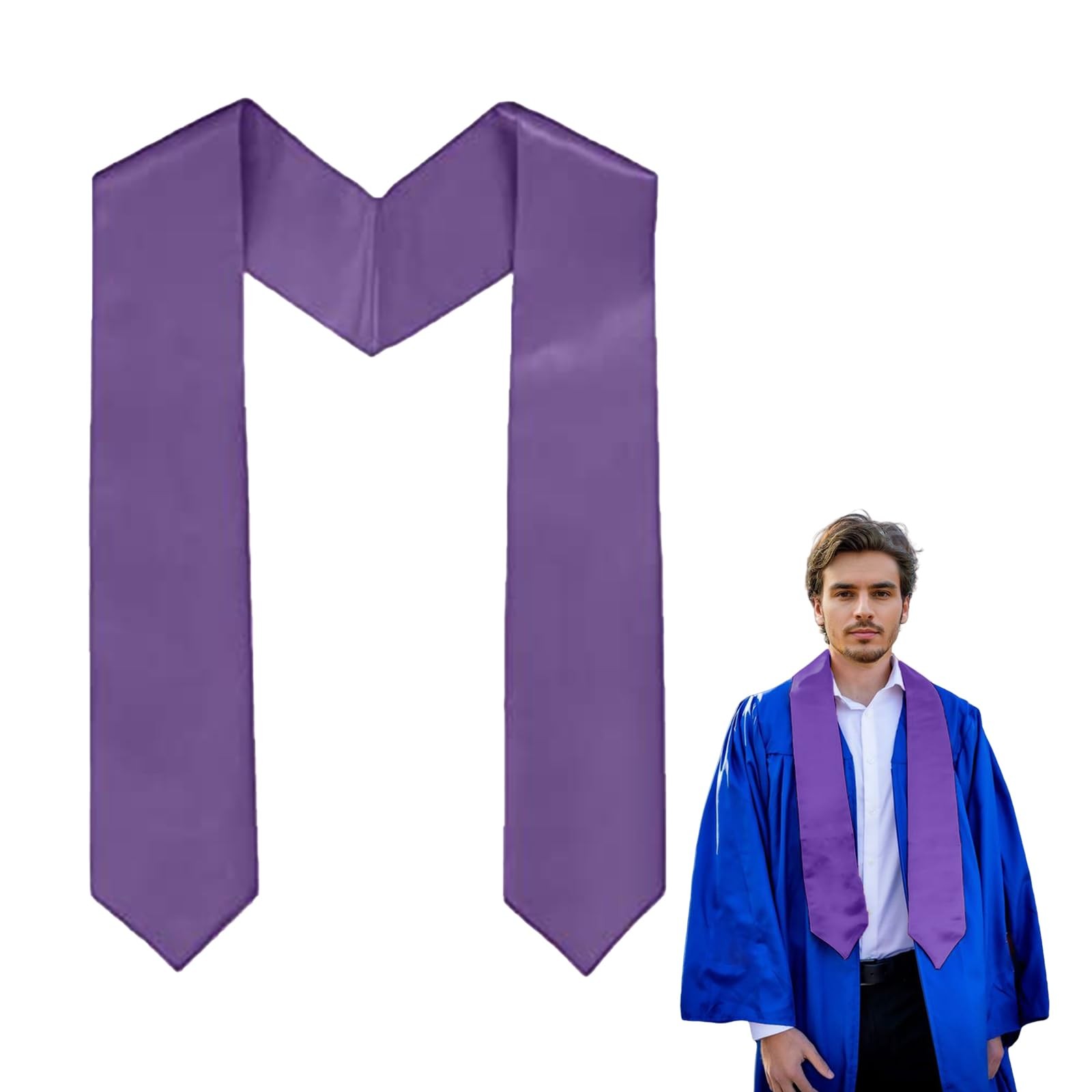 Graduation Stole Honor Plain Sash 60 Inch Long Ceremony Photos Accessory