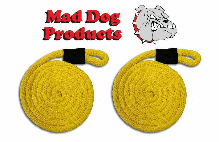 Mad Dog Yellow Fender Line - 3/8" x 6' - Sold in Pairs - Made in the USA