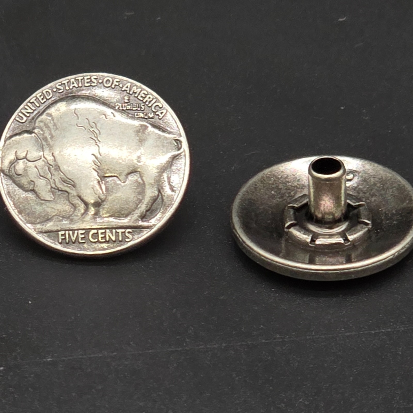 Buffalo Nickel Line 24 Snap Button Decorative Snap Cap Socket Eyelet Stud