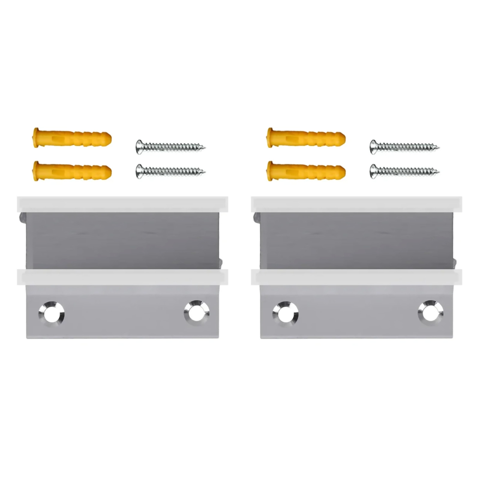 2x Door Clip Positioner Kit Glass Sliding Door Swing Stop Limiter Aluminum Alloy