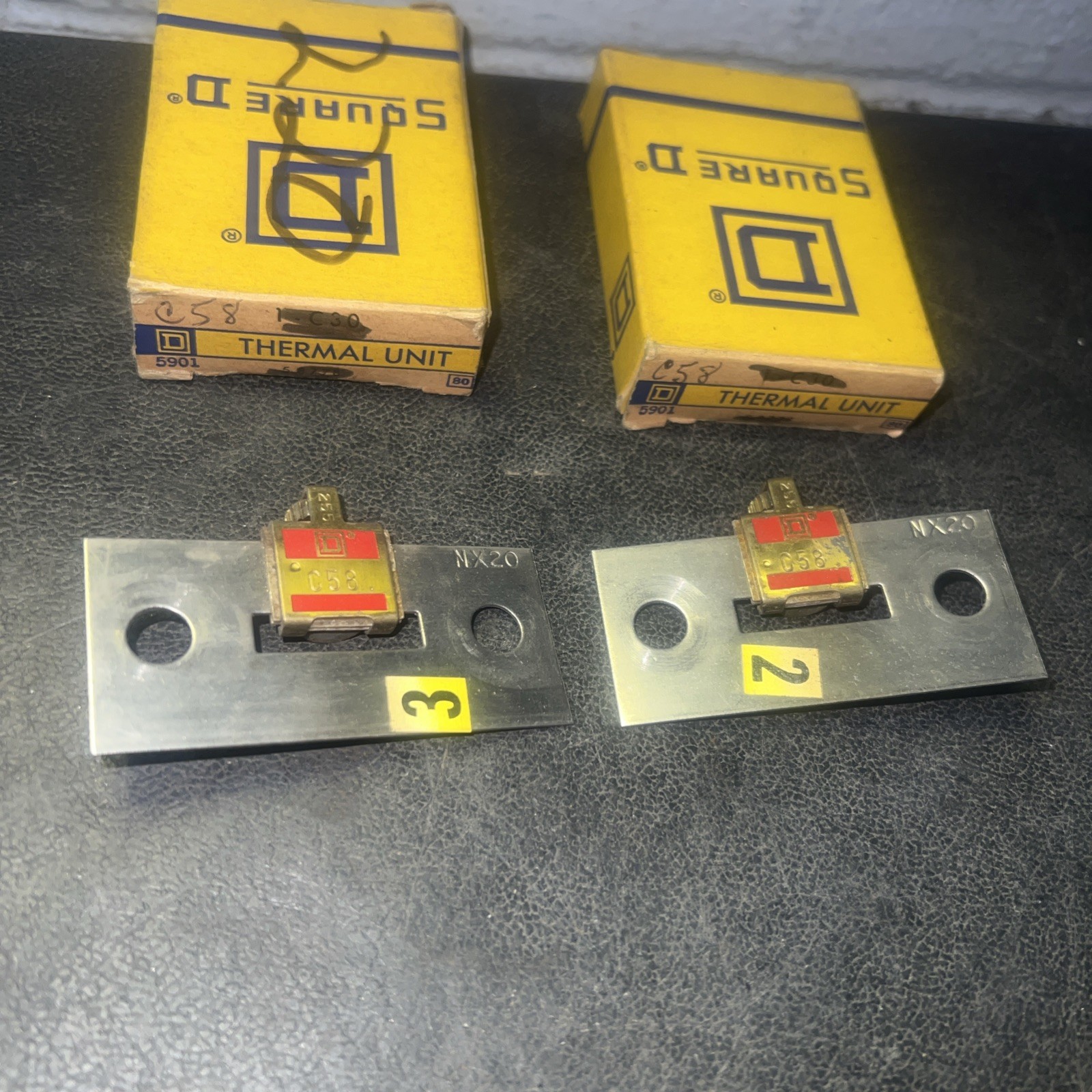 Lot of 2 Square D C58 Overload Relay Thermal Units