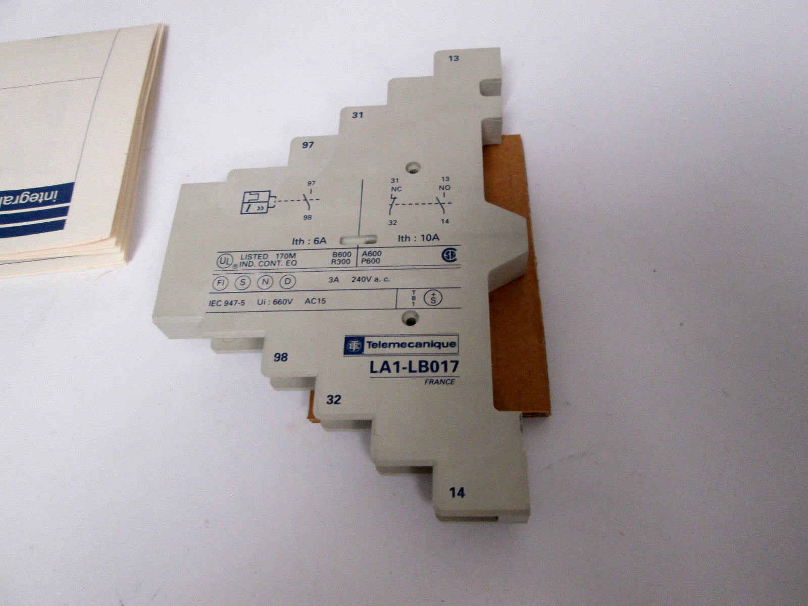 Telemecanique 4B935 Contact Aux Block