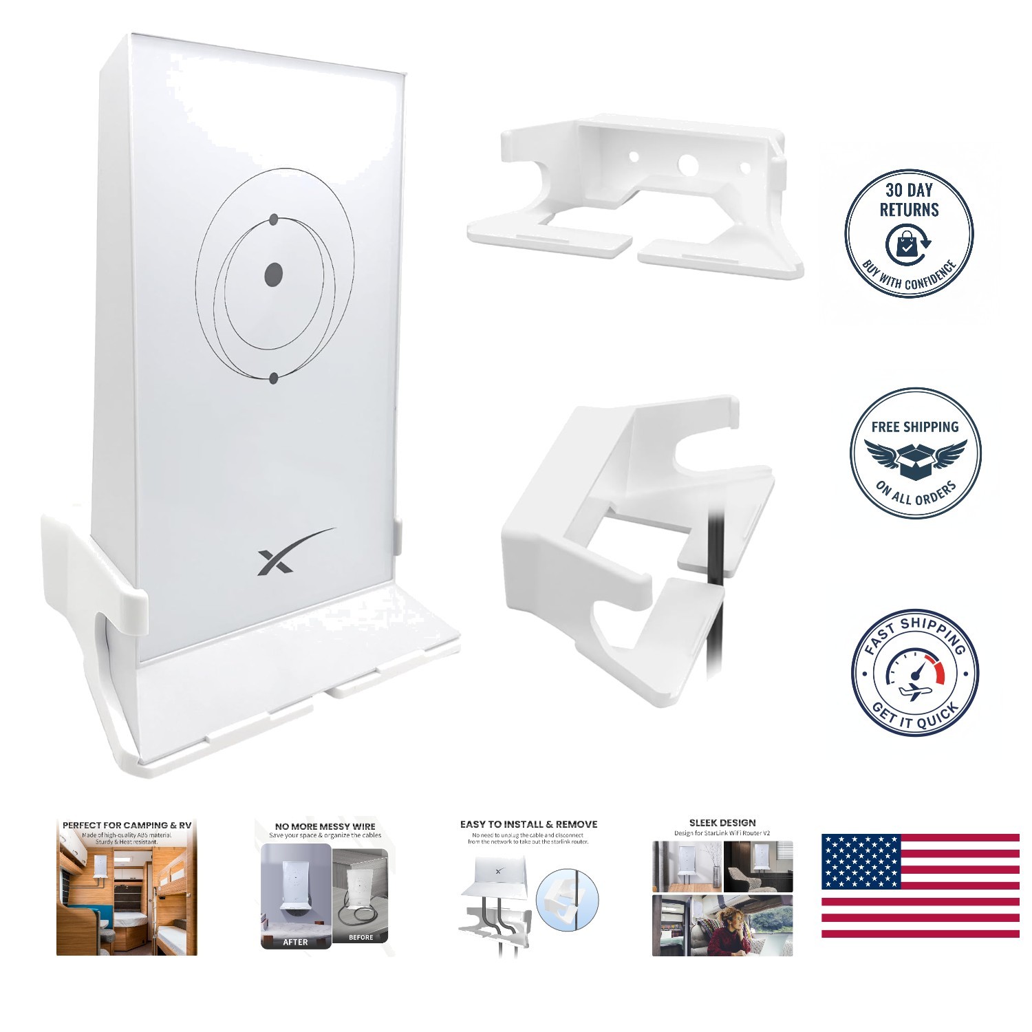 Sleek Wall Holder for Starlink - Perfect for Home, RV & Seamless Connectivity