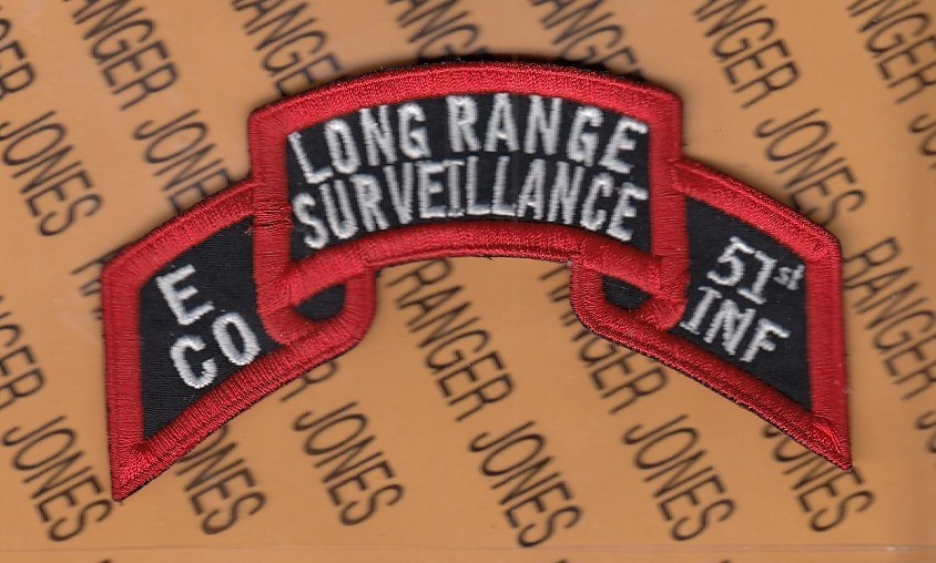 US Army E Co 51st INF LRS Long Range Surveillance Airborne Ranger ~5" patch c/e