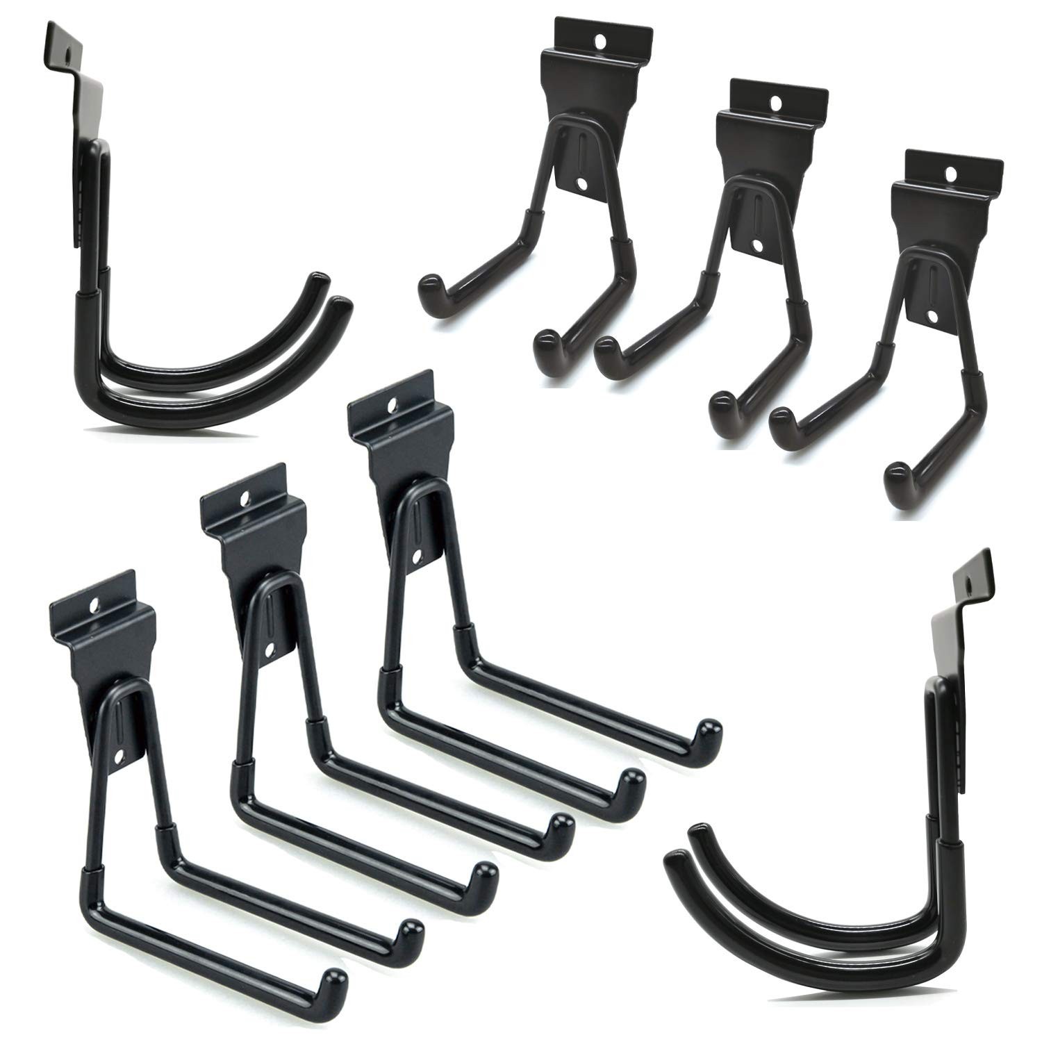 Slatwall Hooks 8 Pack, Heavy Duty Garage Wall Organizer for Power Tools and C...
