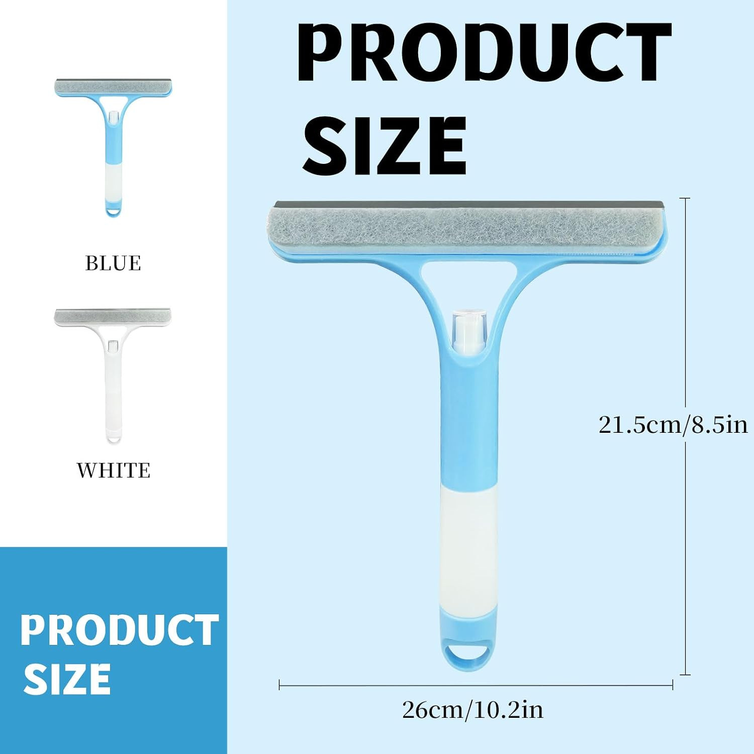 3 in 1 Window Cleaning Scraper,All-Purpose Spray Window Squeegee Cleaner Tool,Fo