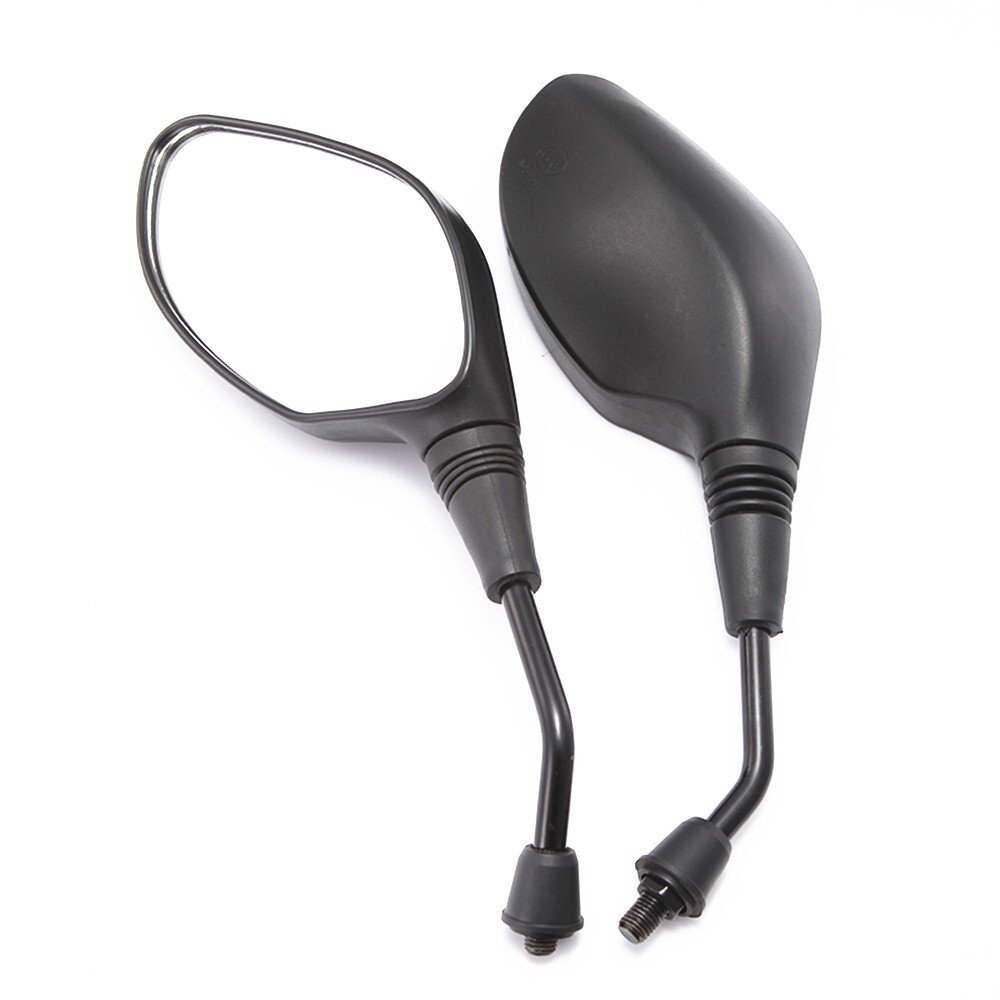 Pair Motorcycle 8mm Mirror Scooter E-Bike Rearview Mirrors Old School Bobber ATV