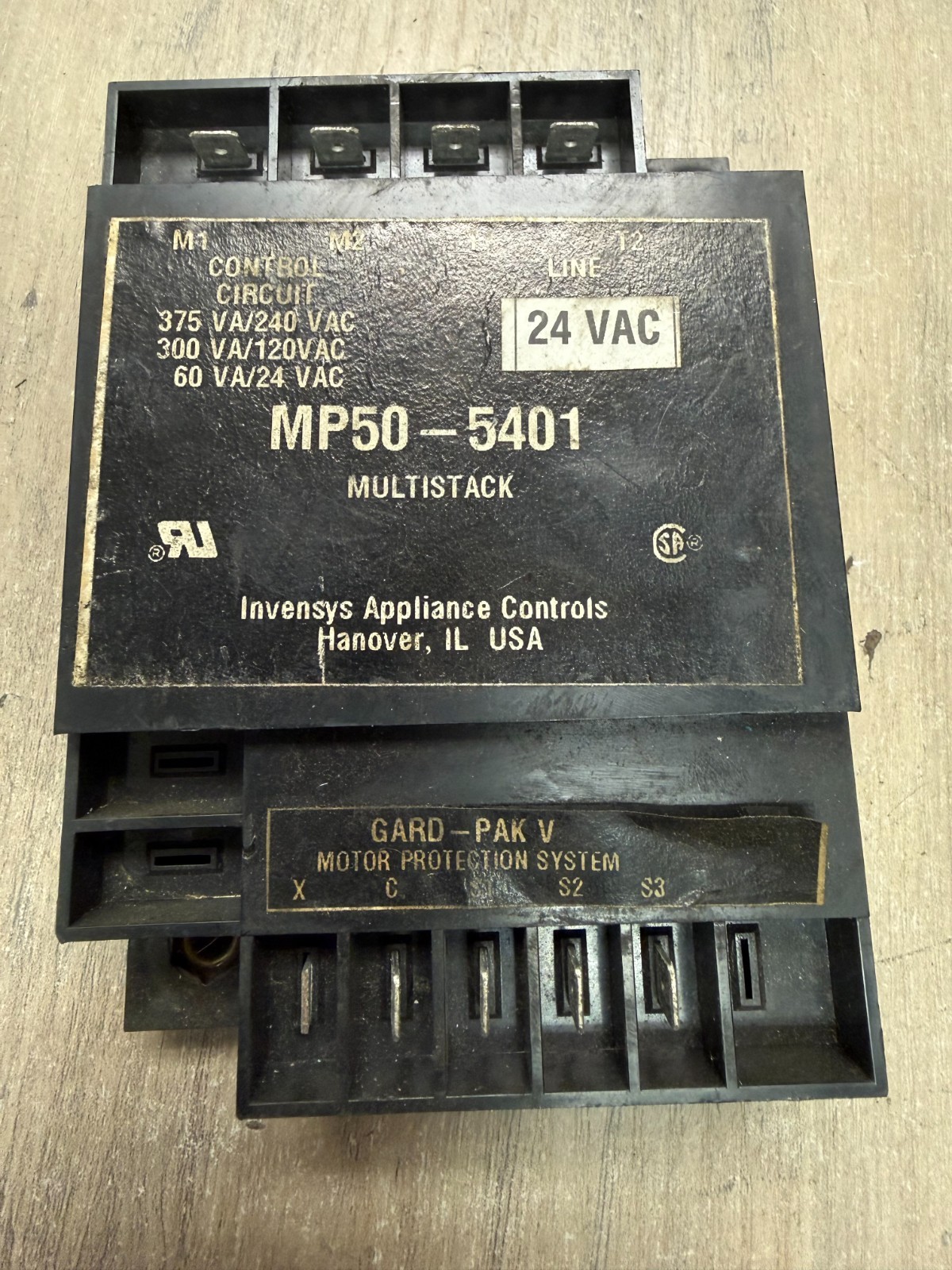 INVENSYS CONTROLS MP50-5401 MULTISTACK 24 VAC GARD-PAK V MOTOR PROTECTOR