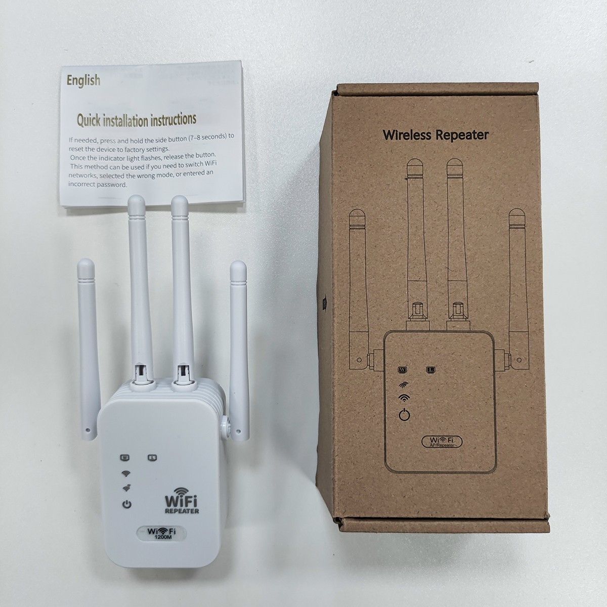 1200Mbps WiFi Range Extender Repeater Wireless Amplifier Router Signal Booster