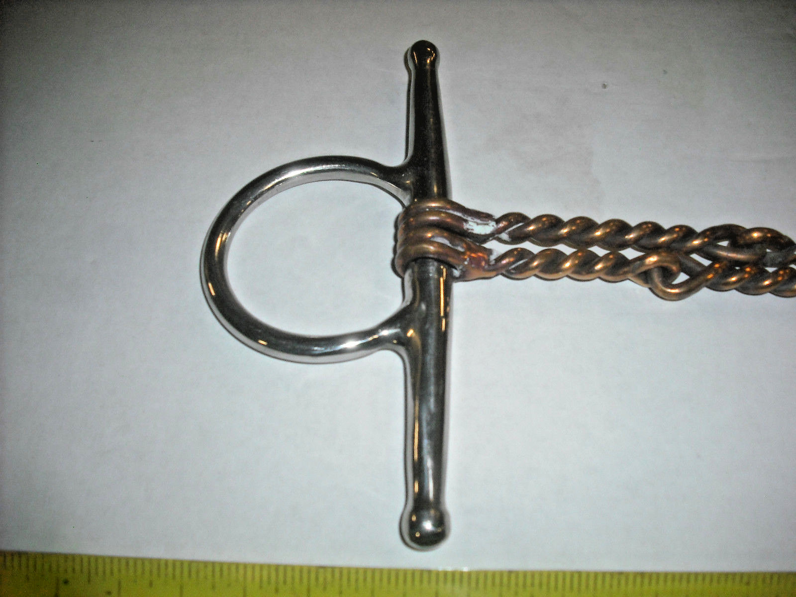Stainless steel Double Twisted Copper Wire Full Cheek Snaffle Horse Bit - 5"
