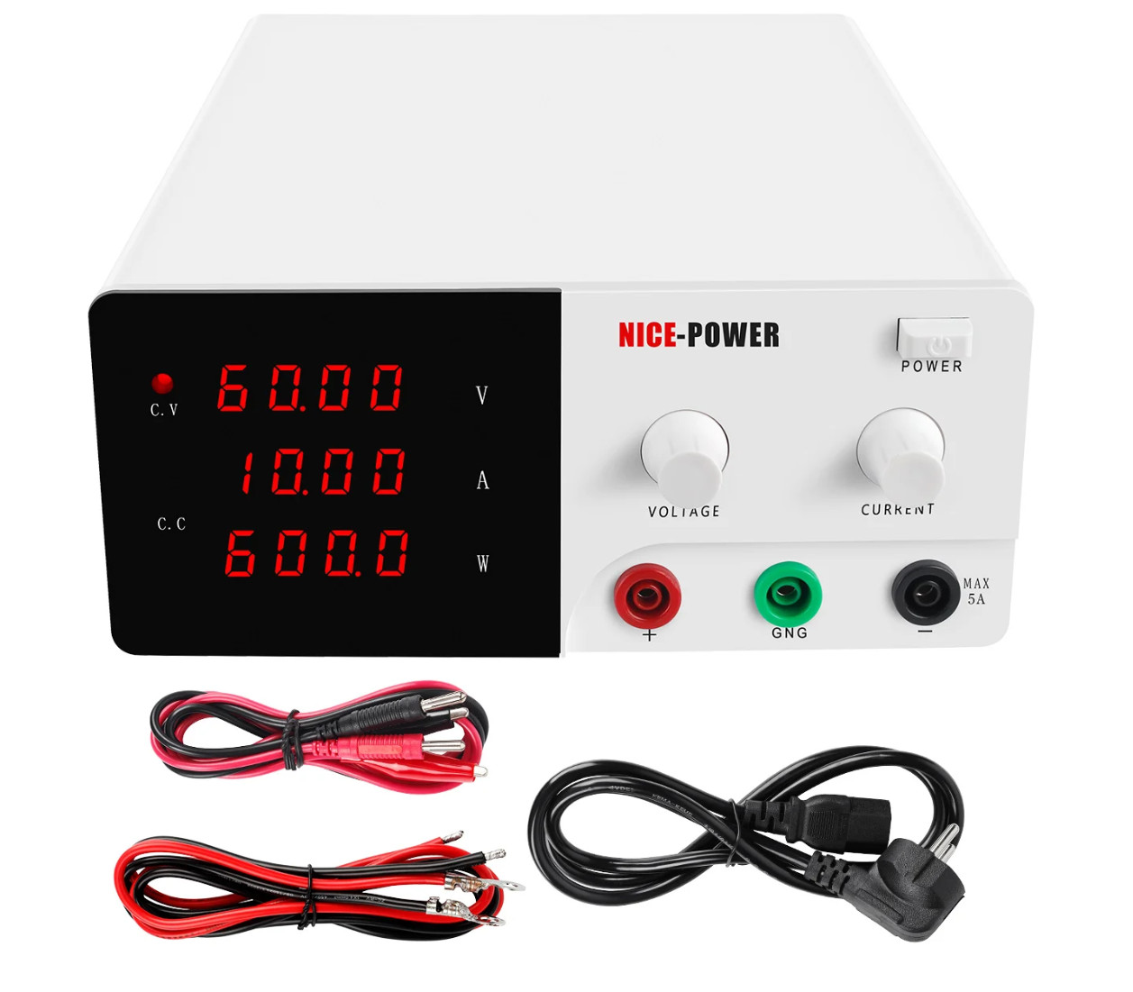R-SPS6010 60V 10A Digital Adjustable DC Power Supply Laboratory Power 600W New