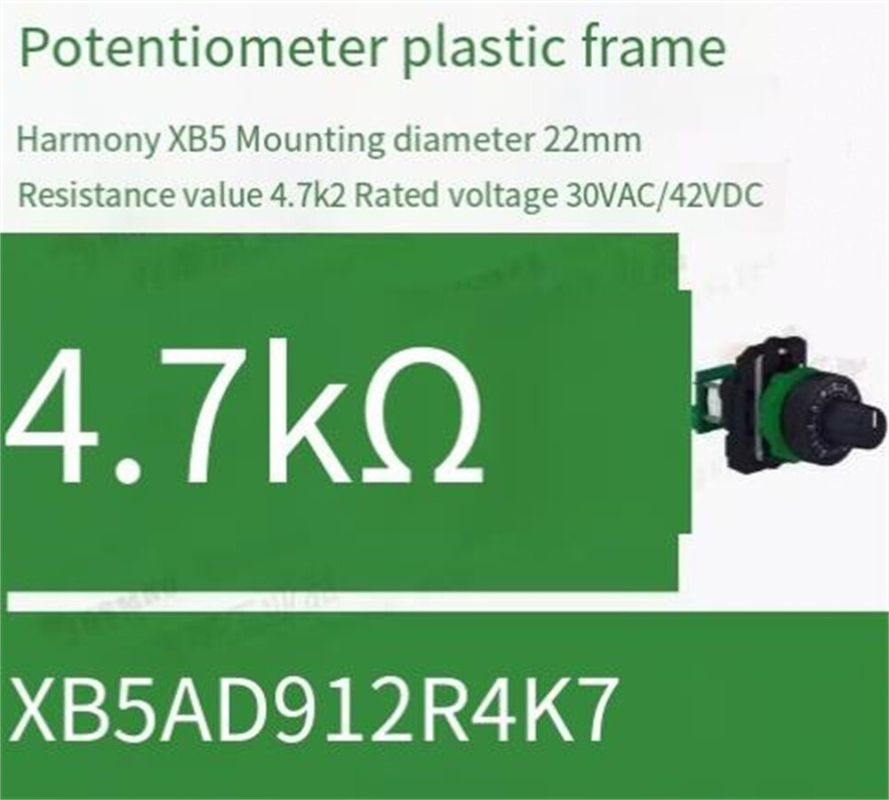 1/Piece NEW Potentiometer XB5AD912R4K7 Maximum Resistance 4.7kΩ 22mm