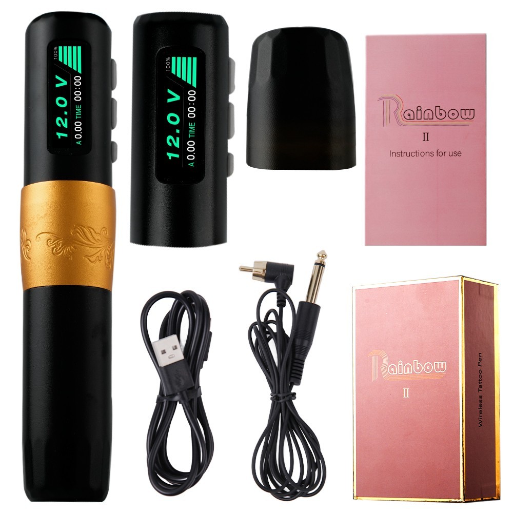 Wireless Tattoo Pen Machine Permanent Makeup Dual Battery Slim Tattoo Machine