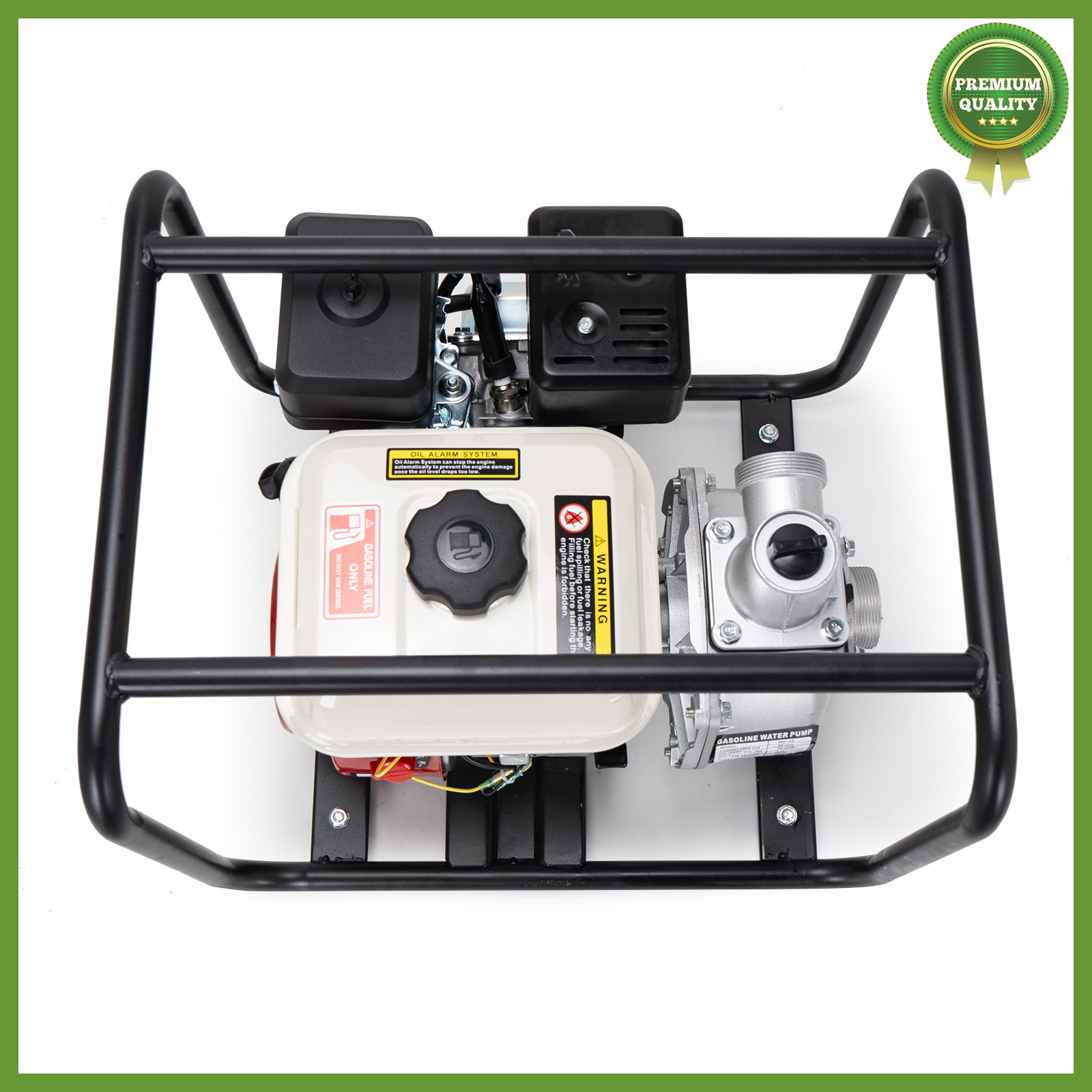 Gas-Powered Water Pump 2'' Semi-Trash Water Pump Transfer Pump 158GPM 26.2ft