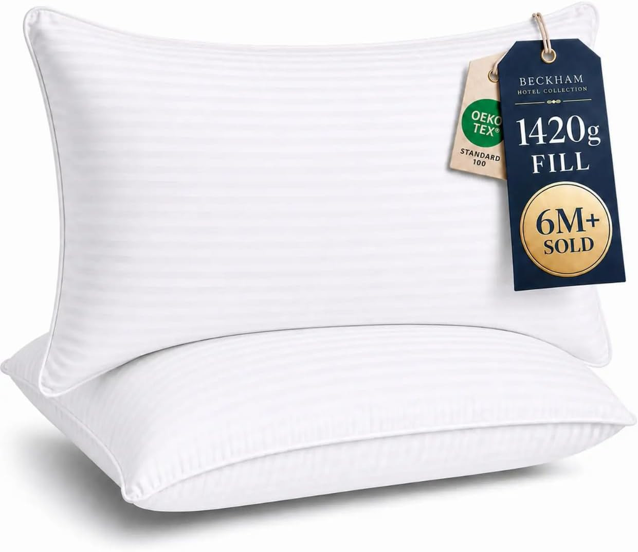 Beckham Hotel Collection King Bed Pillows Set of 2 Down Alternative