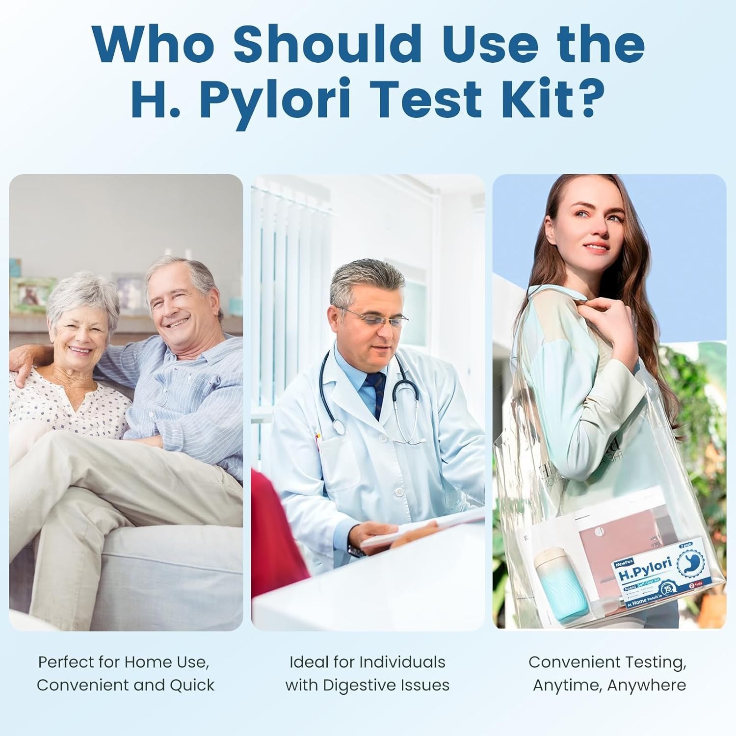 Home H Pylori - 2 Tests, Quick 10-15 Min Results, User-Friendly Design