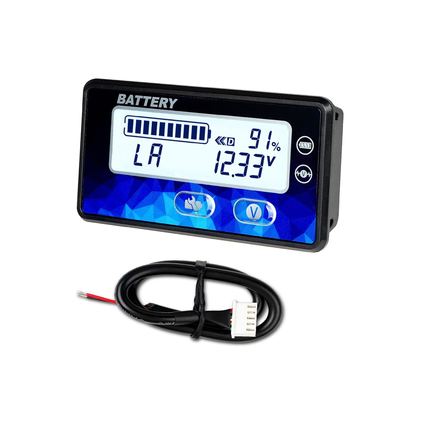 RL-BI050A Digital Battery Level & Voltage Meter, Applicable to DC 12V 24V 36V...