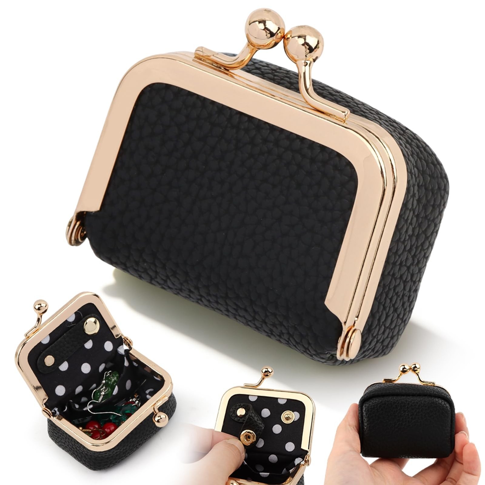 Mini Jewelry Travel Case, Portable Vintage-inspired Small Travel Jewelry Case...
