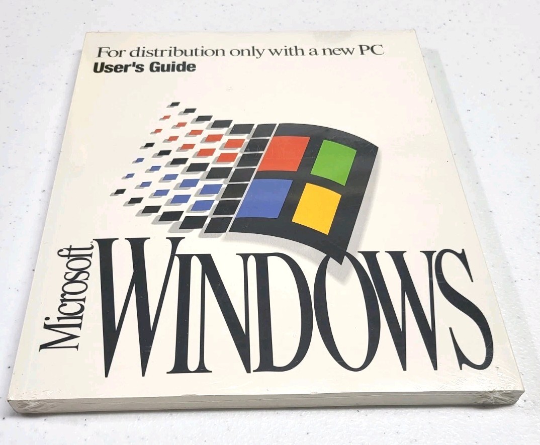 vintage Microsoft Windows User's Guide Brand New Sealed