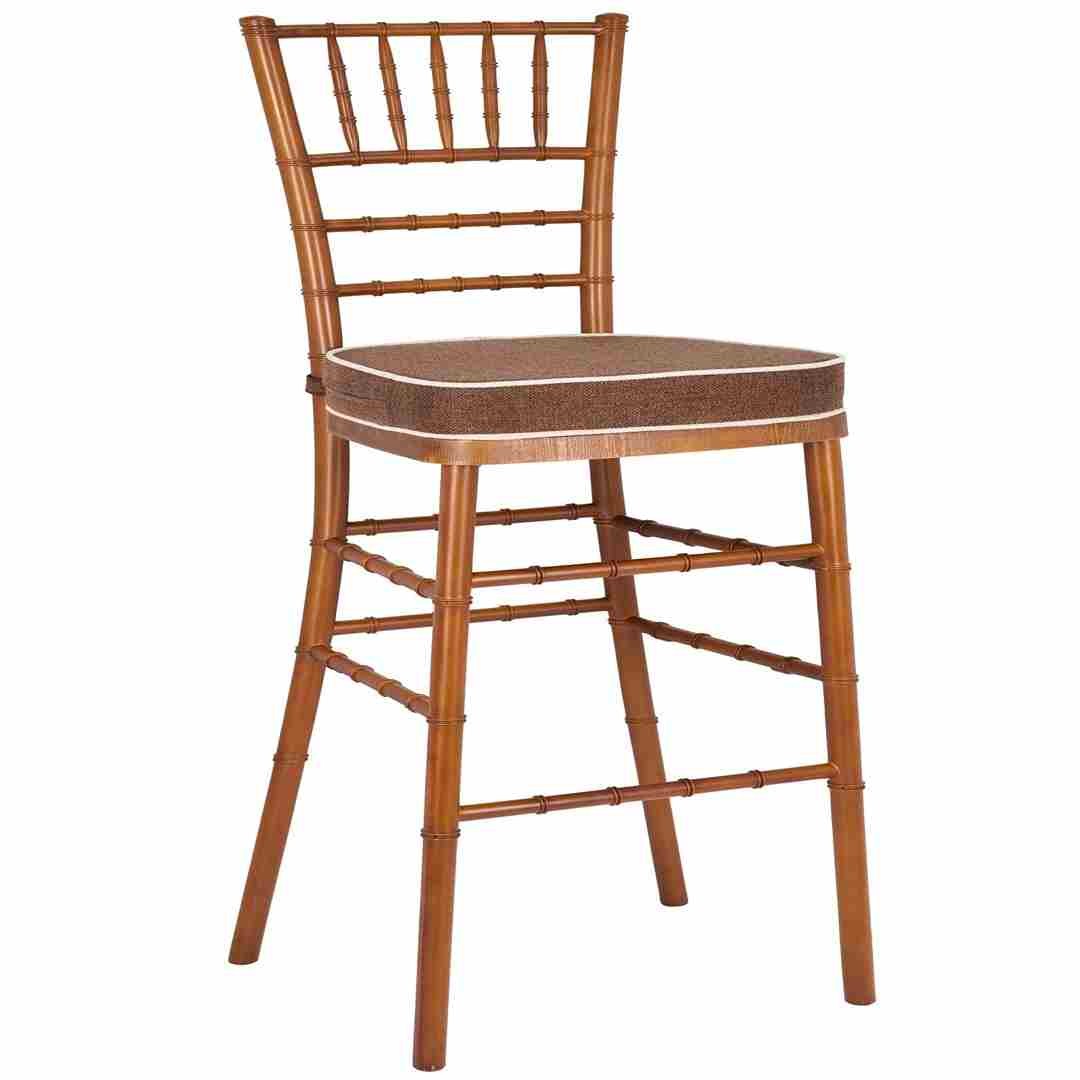 Chestnut WoodGrain™ Resin Chiavari Barstool by Chivari