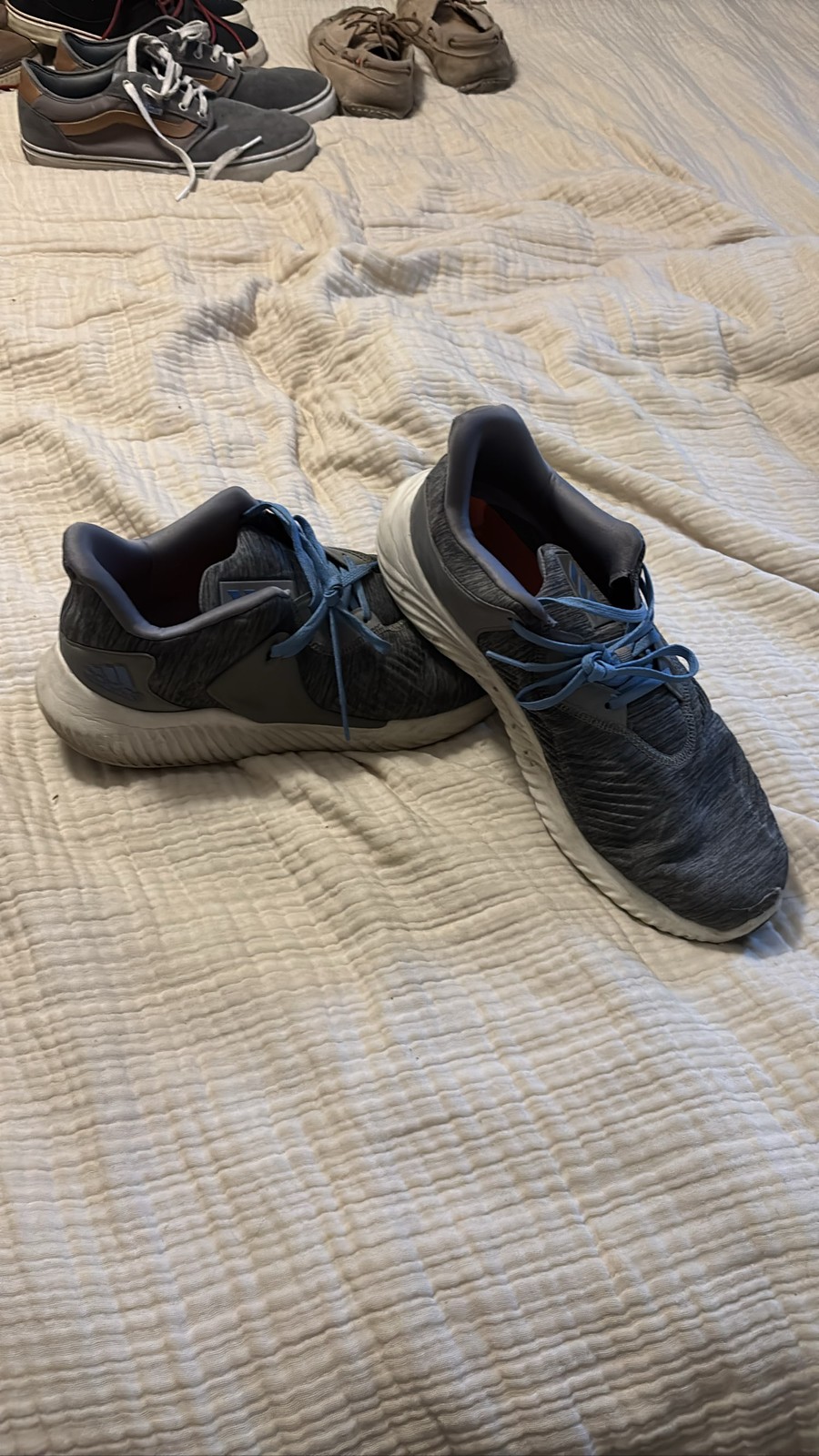 Adidas Alphabounce Mens Running Shoes Gray Blue Size 12