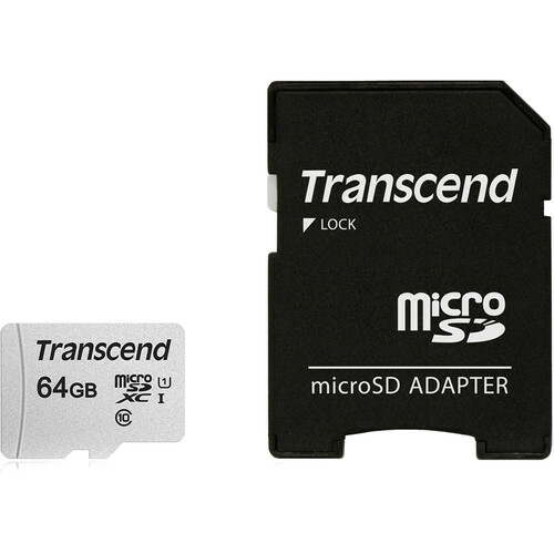 2 Transcend 64GB Micro SD SDXC Class 10 Memory for Smart Watch, Phone, Tablet