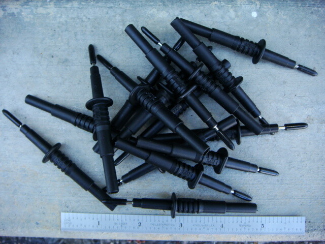 LOT (20) Staubli BLACK Test Probes XPP-80/2-16 w/ Stainless Steel Tips - Unused
