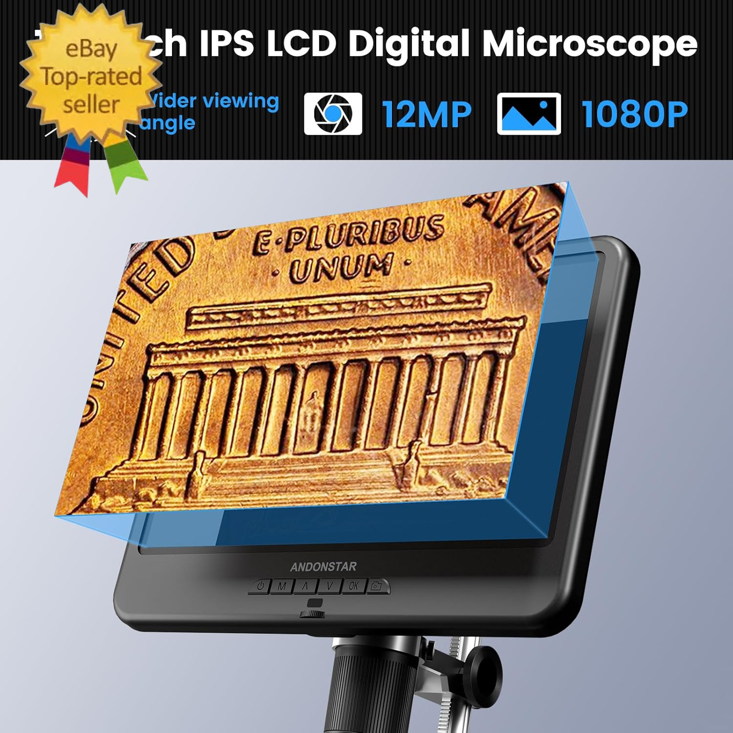 AD210 10.1 Inch LCD Digital Microscope for Adults, Soldering Microscope