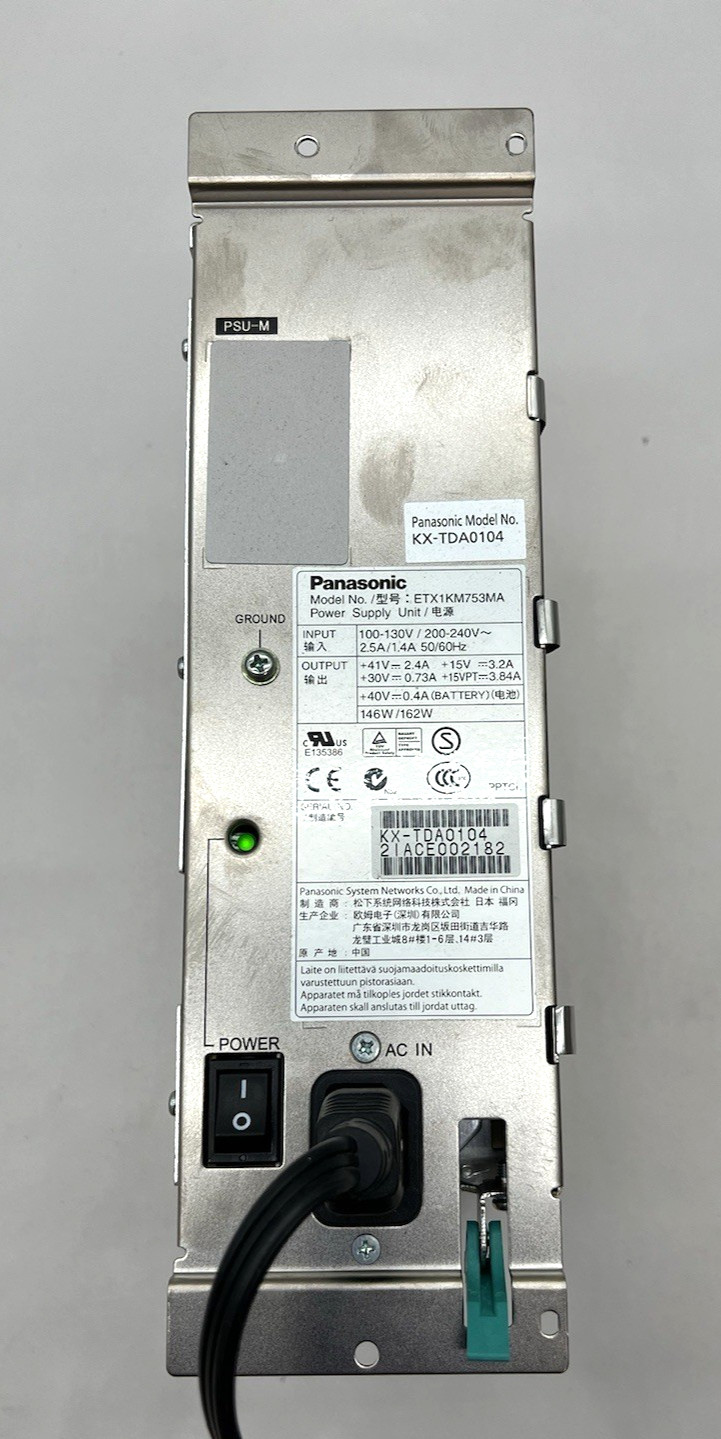 Panasonic psu-m ETX1KM753MA PSU for tda/tde 100/200 Telephone System T8-D7