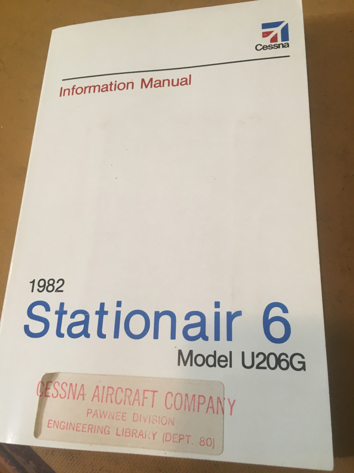 1982 Cessna U206G Stationair 6 Pilot's Information Manual