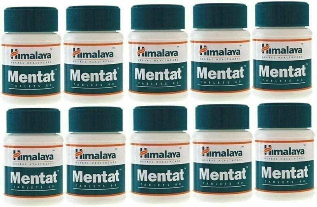 10 X Himalaya MENTAT 60 Tablets Enhances Memory and Learning Capacity FREE SHIP