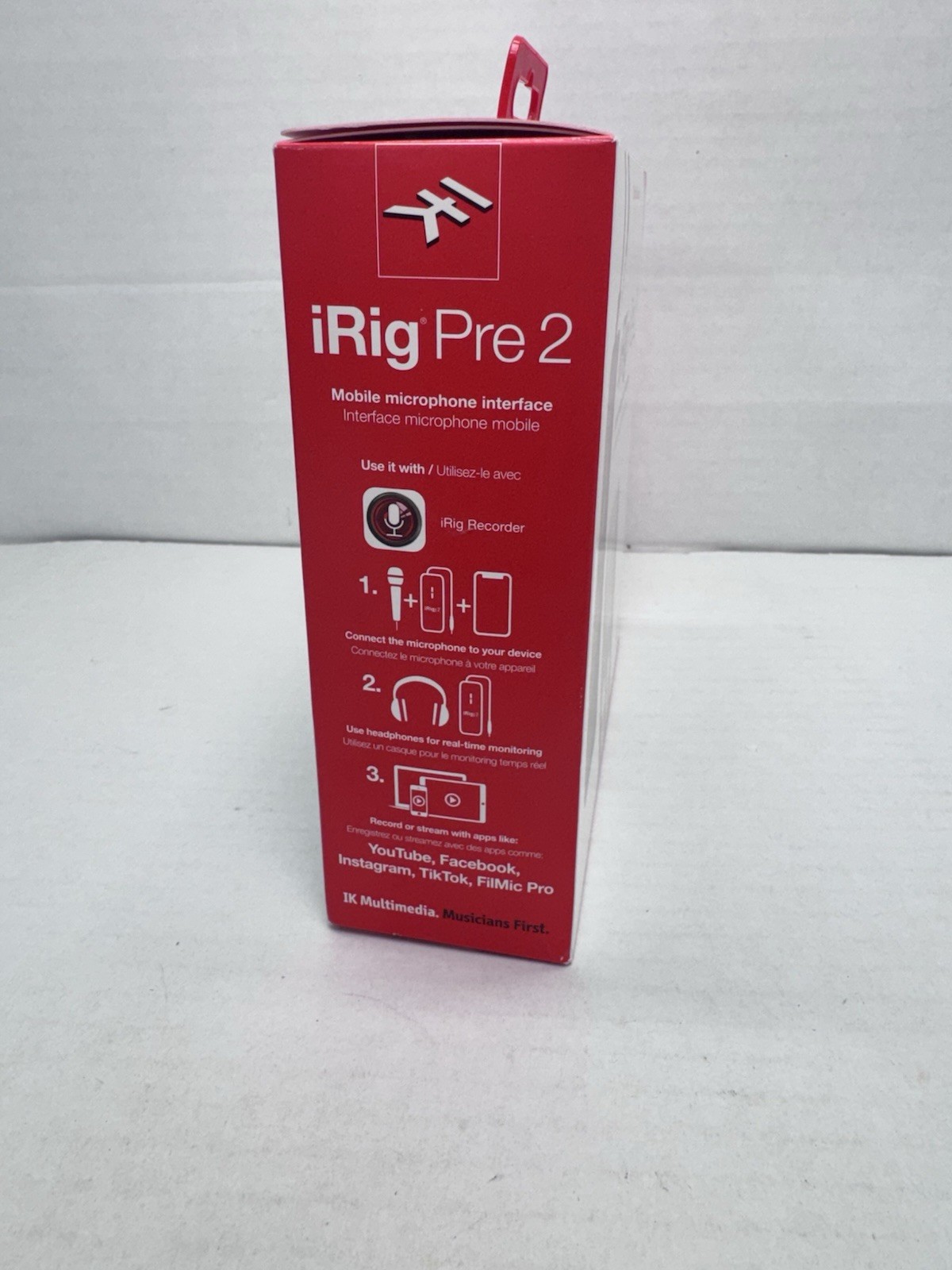 Audio interface - iRig Pre 2 48V phantom power, XLR, 3.5mm TRRS jack #3033