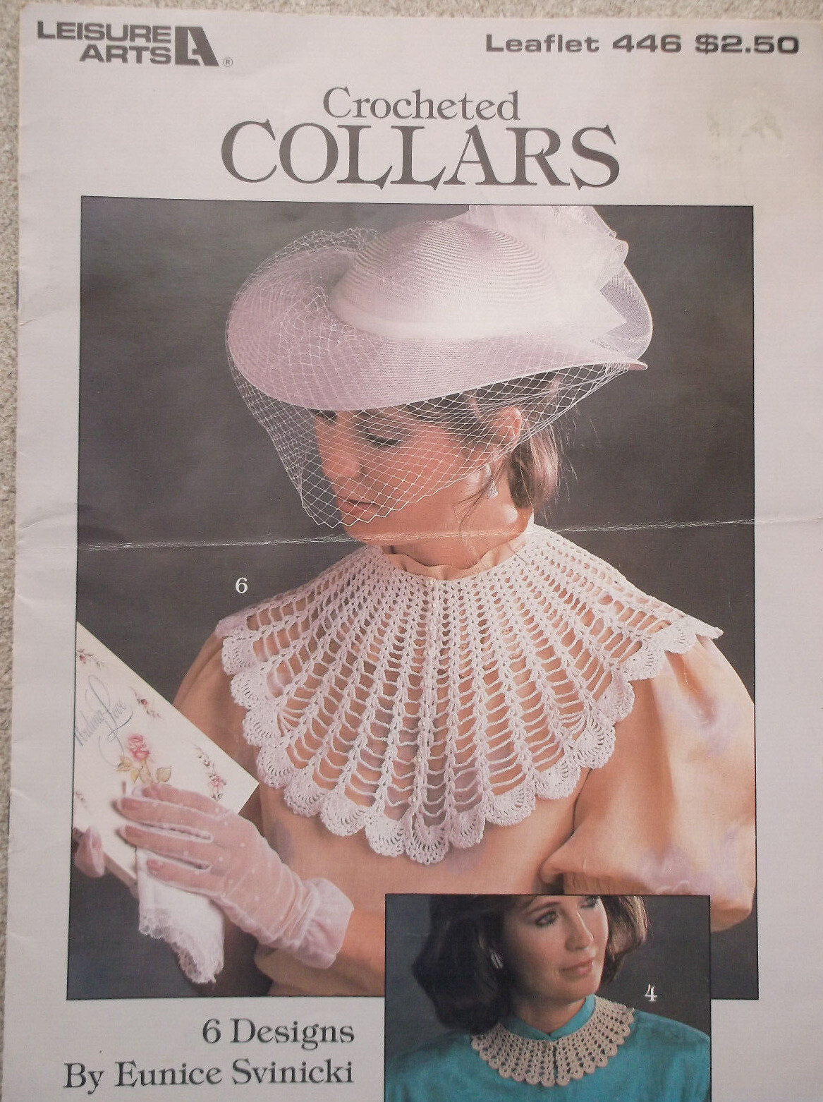CROCHETED COLLARS Leisure Arts 6 designs 1986