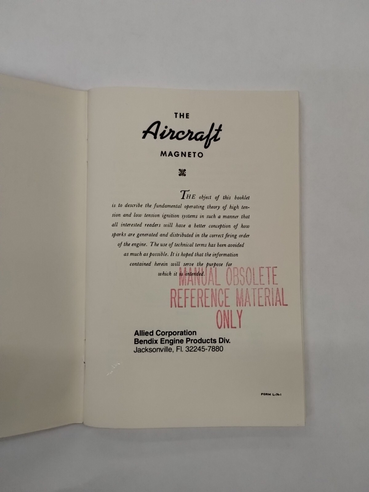 2-Books Allied/Bendix "The Aircraft Magneto-Original" & "Keep the Spark Alive"