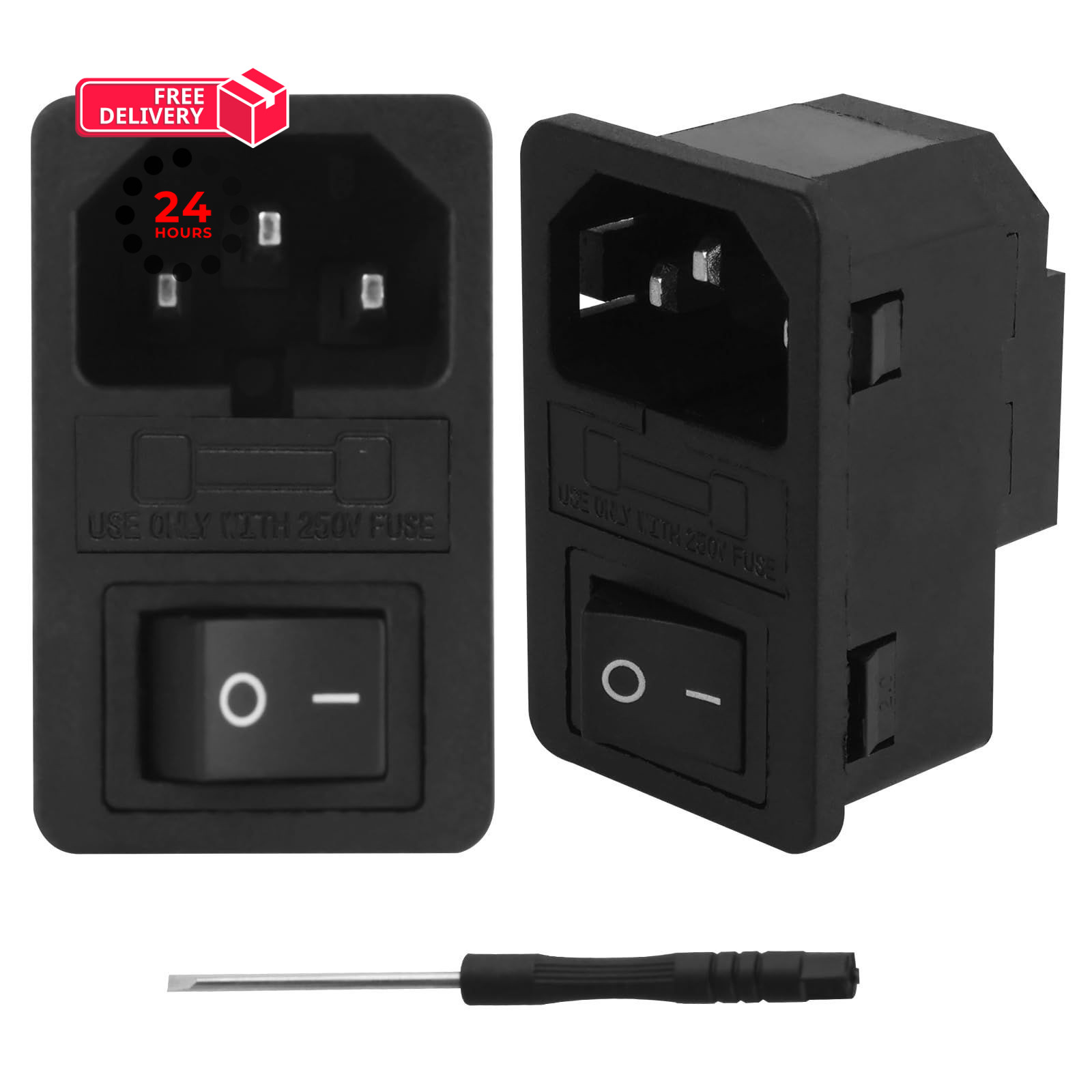 Main Power Switch 10A 250V 3 Pin with A Screwdriver AC-01