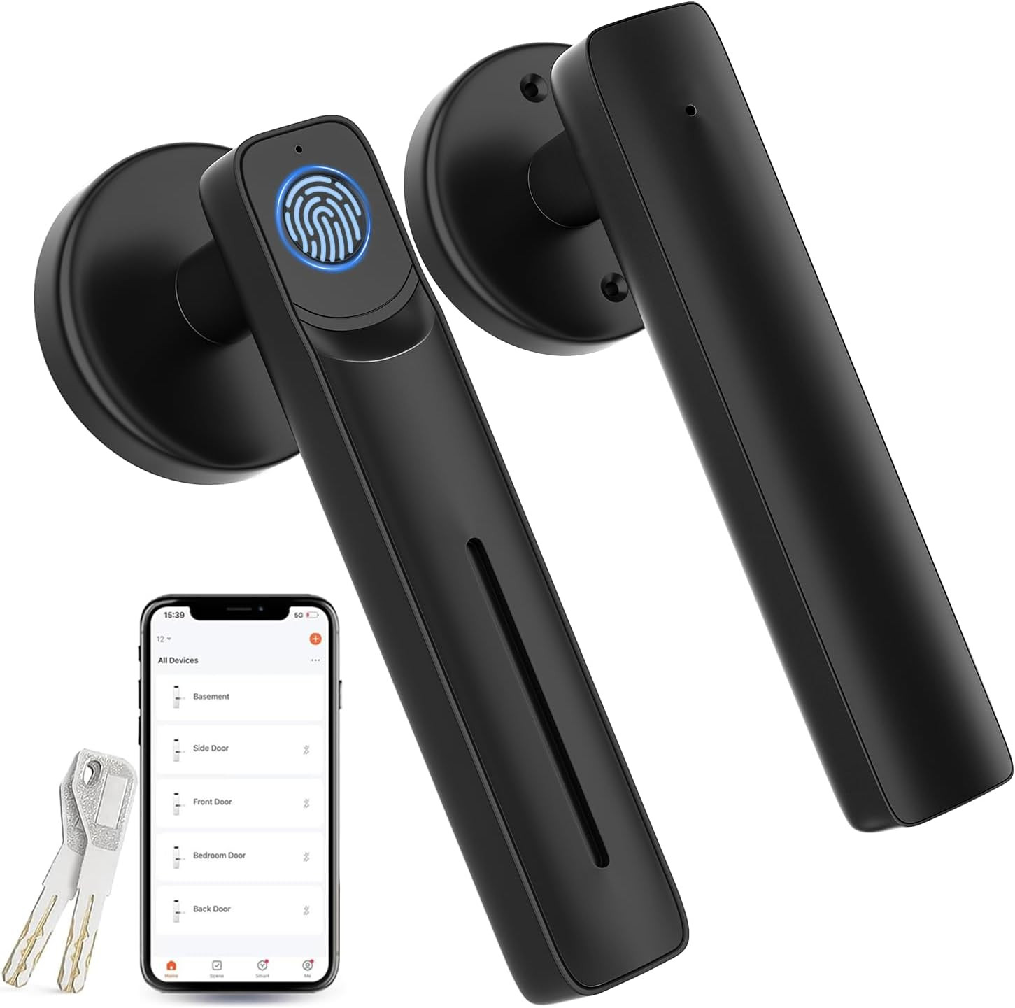 Fingerprint Door Lock with Smart App,Fingerprint Door Knob,Biometric Door Kno...