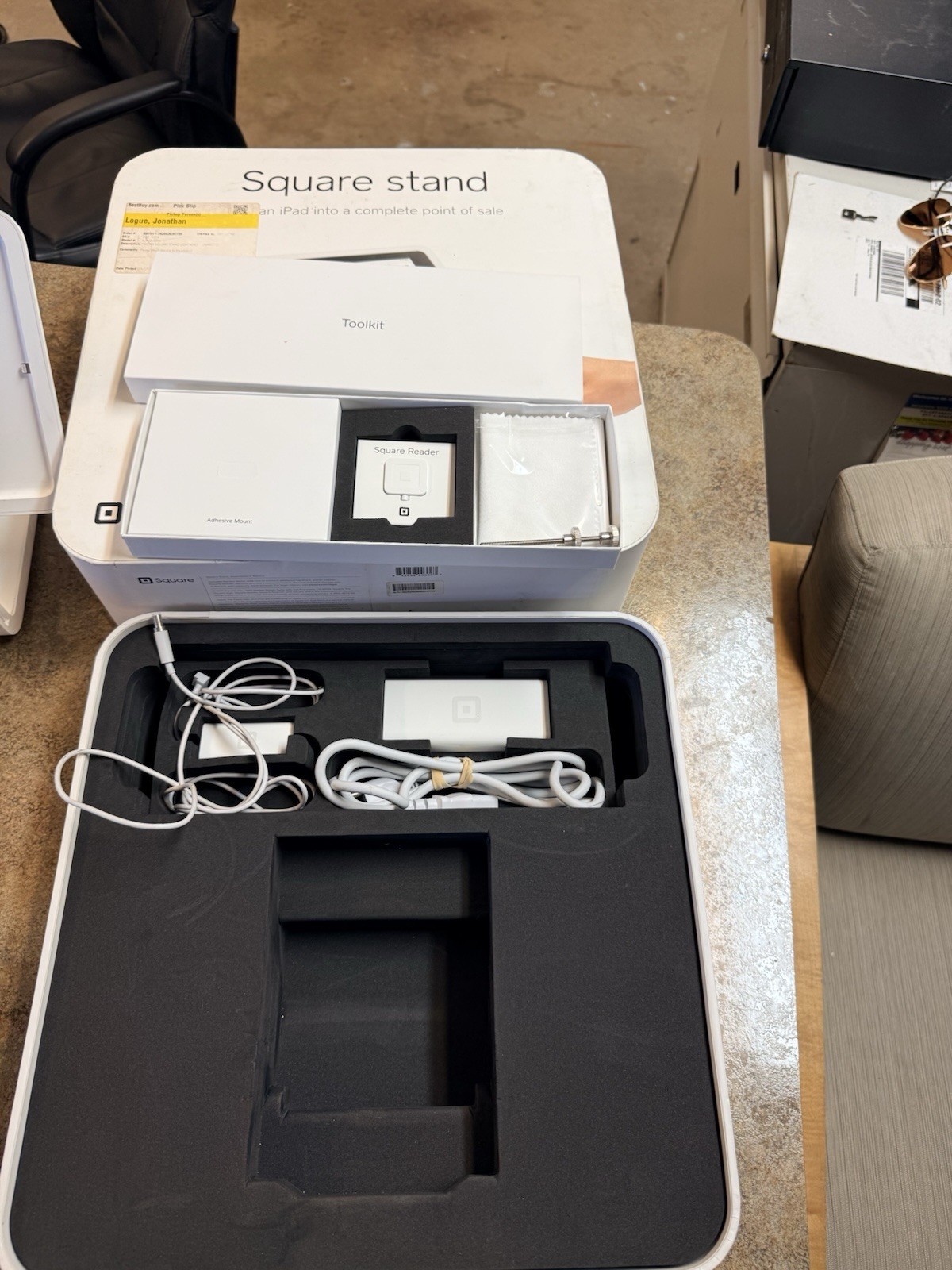Square Square Stand for iPad POS System w/ Square Reader & Accessories