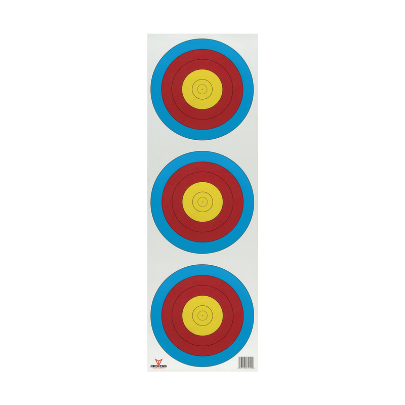 .30-06 Outdoors Vertical 3 Spot Paper Target For Archery 100 Count White One