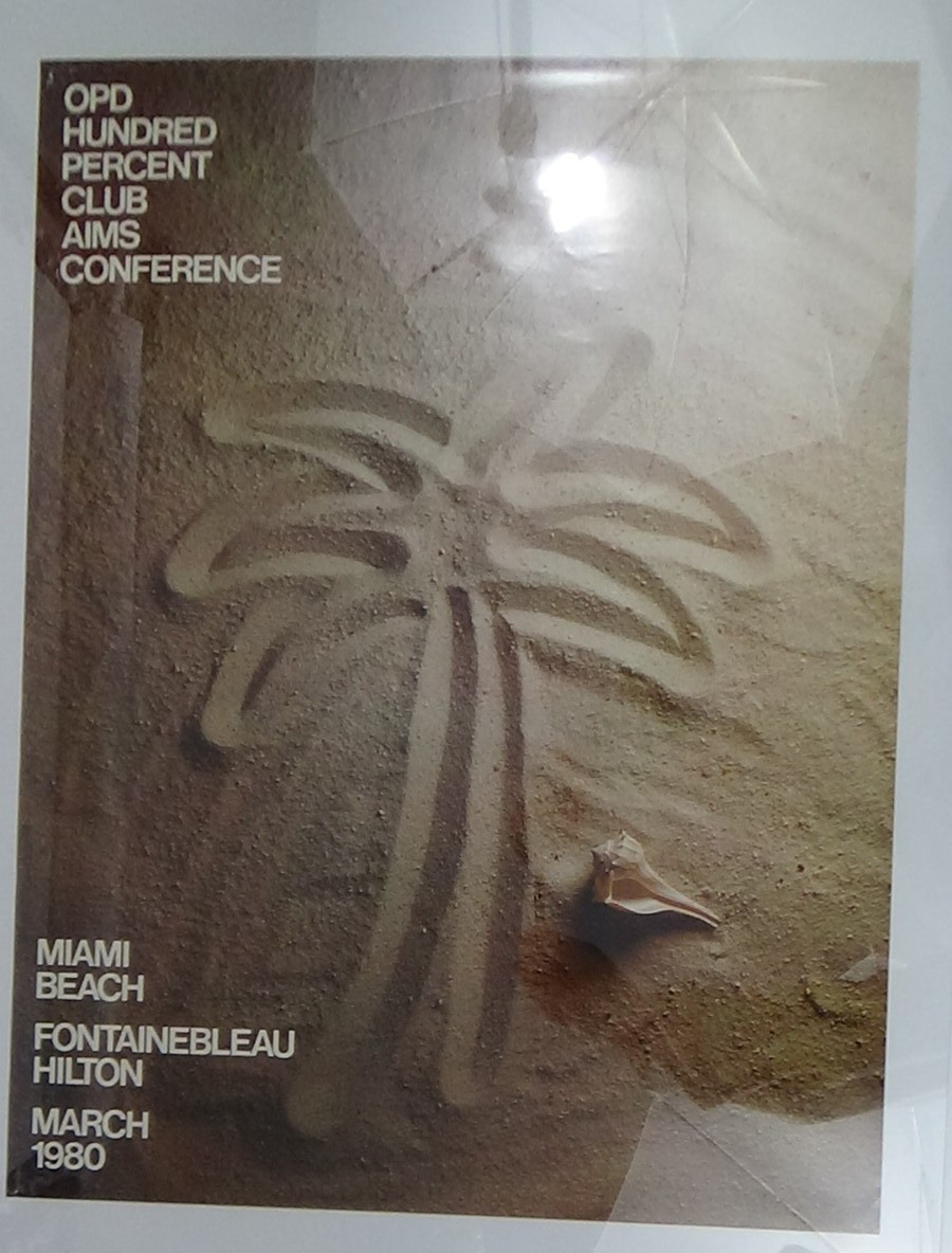 Vintage 1980 IBM OPD Hundred Percent Club Aims Conference 20.5"x27" Poster #5